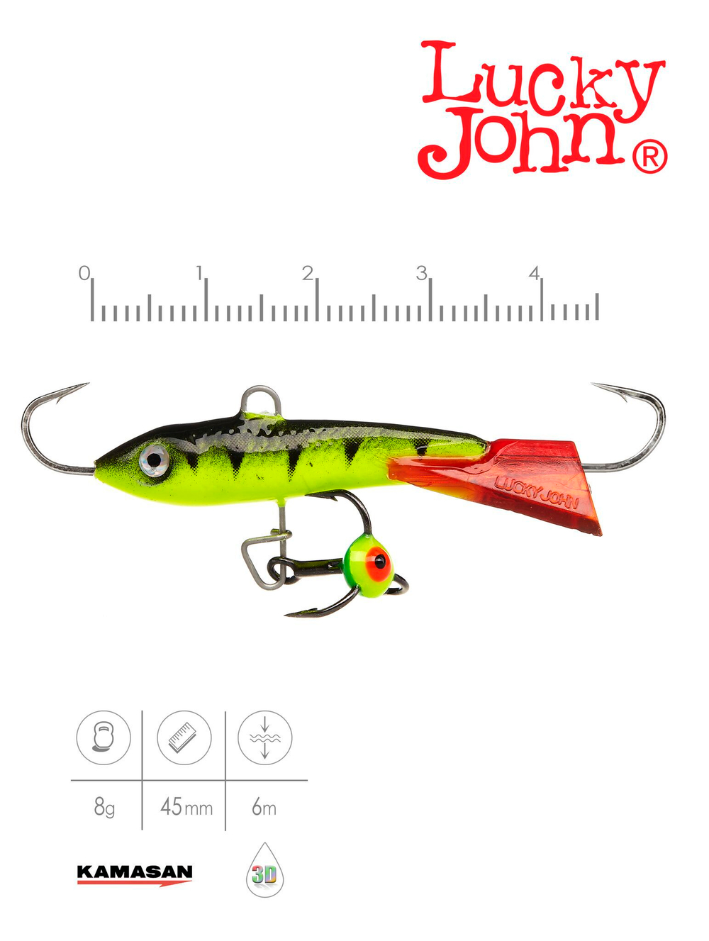 Балансир LUCKY JOHN Classic №4.5 (+тройник), цвет 31RT, арт. 81501-31RT