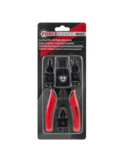 Щипцы для стопорных колец со сменными губками FORCEKRAFT FK-904U3