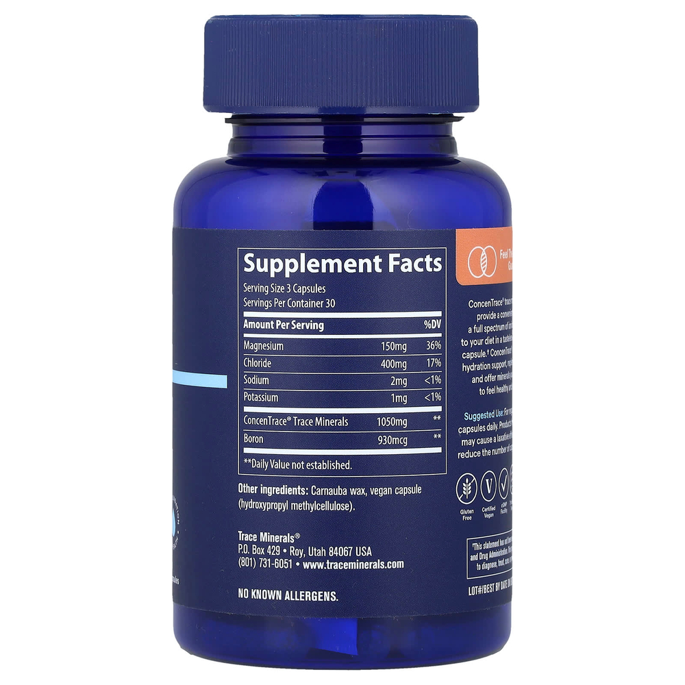 Trace, ConcenTrace®, микроэлементы, 90 капсул