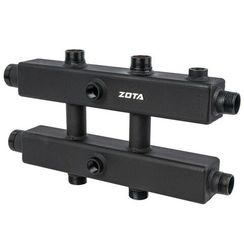 Коллектор ZOTA 3 контура до 70кВт горизонтальный сталь 30532