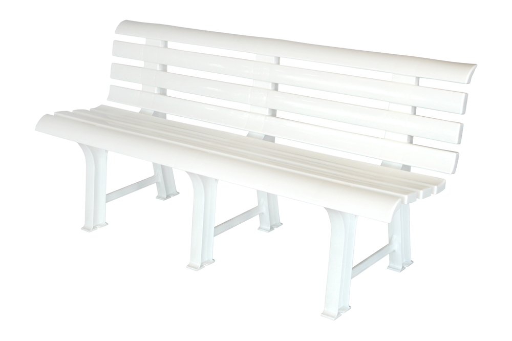 Скамья пластиковая  арт.СКП-МТ001 (белая)