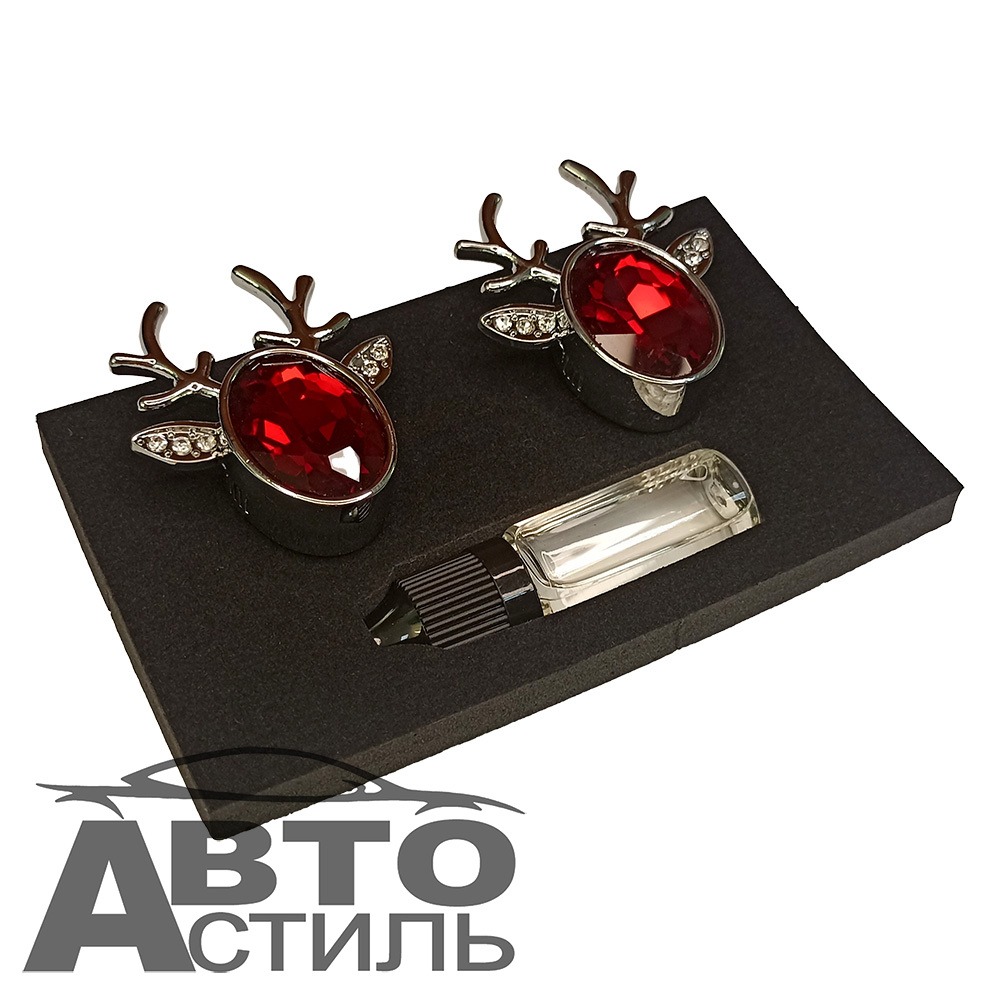 Ароматизатор-игрушка -на обдув- Олени -(жидк)- Y504-RD красный