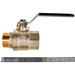 Кран шаровой полнопроходной STOUT - 1" (НР/ВР, PN40, Tmax 150°C, ручка-рычаг черная)