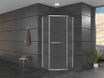 Душевой уголок CeruttiSpa Chika 90x90 CHIKA ZP91T стекло прозрачное/профиль хром