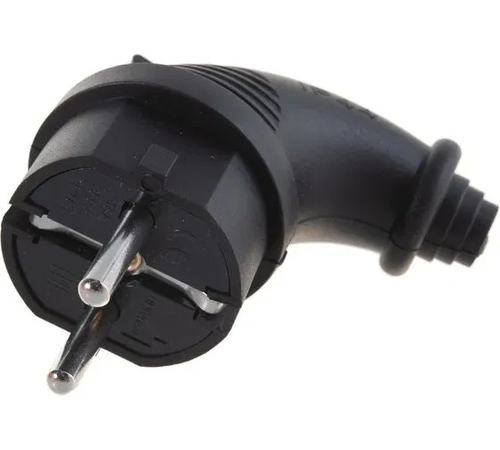 Угловая однофазная вилка, каучук UNIVersal 1241