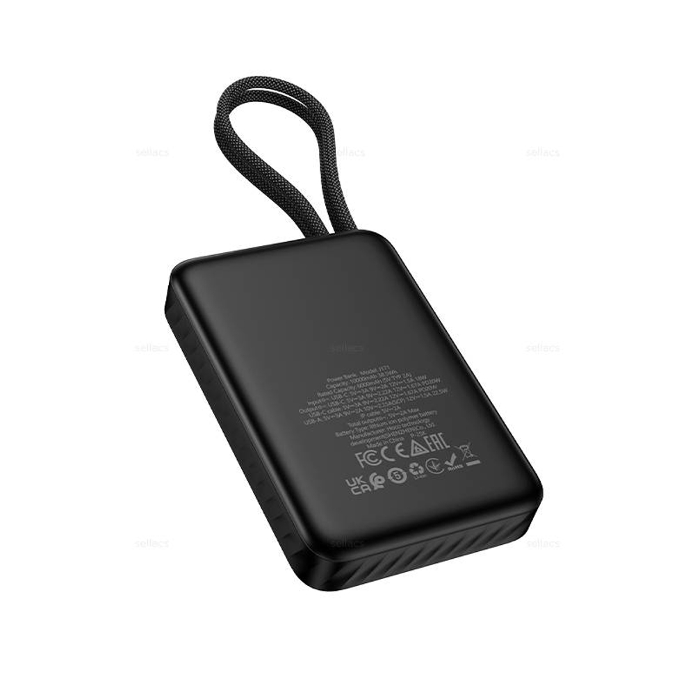 Hoco J171 Edge 22.5W+PD20W универсальный портативный аккумулятор с 2 кабелями(10000mAh)