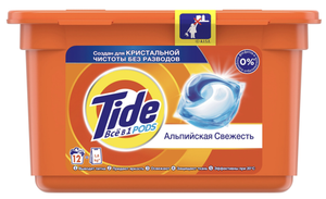 Капсулы для стирки Tide Альпийская свежесть 12 штук