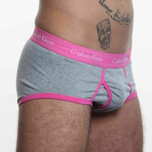 Мужские трусы брифы Calvin Klein Brief 365 Grey-Pink