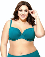 Купальный бюстгальтер с шитыми чашками на тонком поролоне (Размер: 100D) (Цвет: изумрудный)