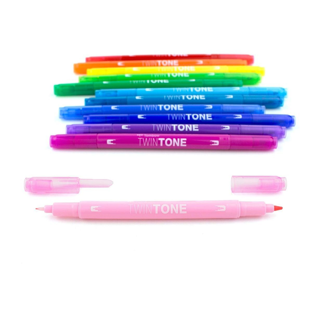 Tombow TwinTone 12 Color Rainbow Set