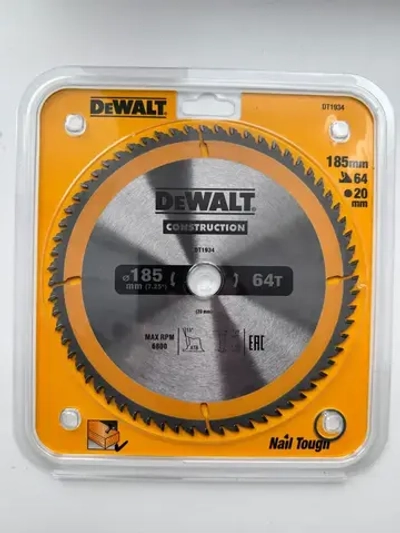 Диск Пильный по дереву Dewalt 185x64x20