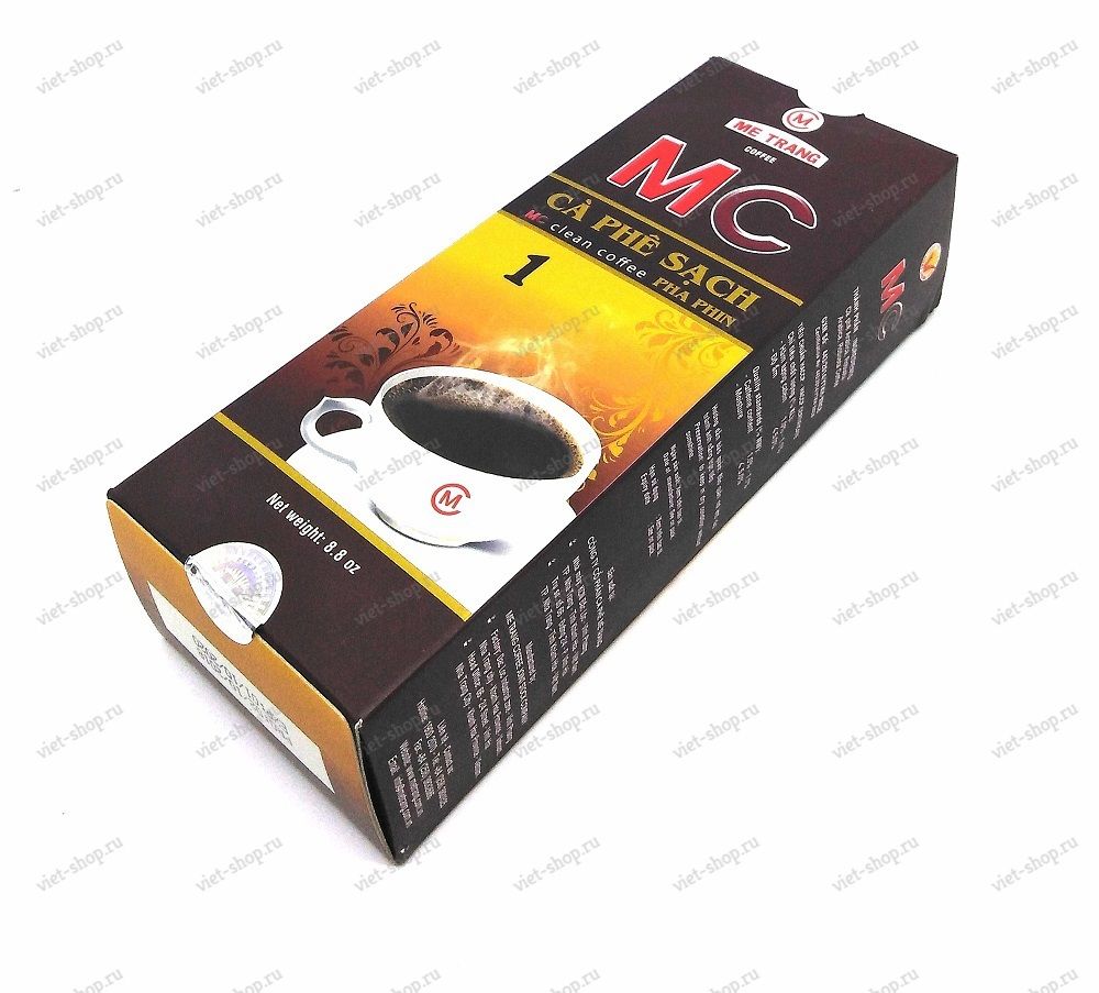 Вьетнамский молотый кофе Me Trang MC1 (low caffeine), смесь 2-х сортов, 250 гр.