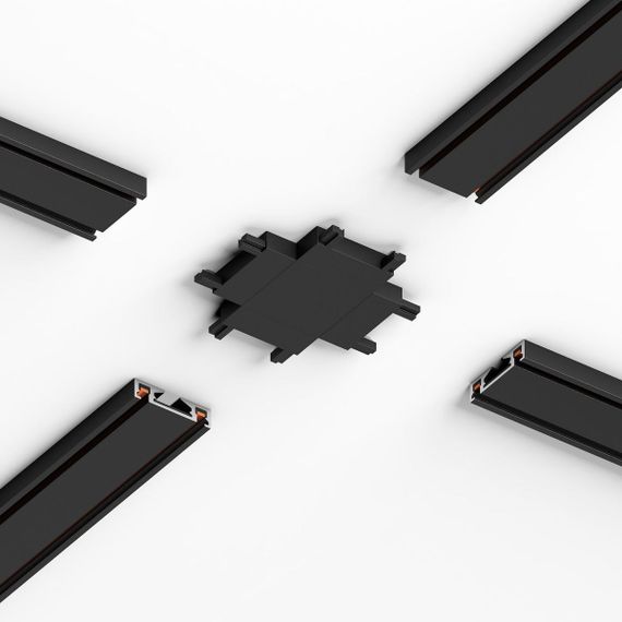 Соединитель четырёхсторонний для накладного шинопровода Elektrostandard Flat Magnetic 85003/00 черный a063738