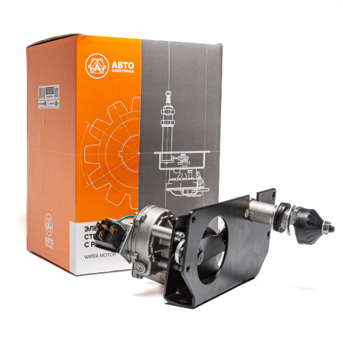 96.5205-100 AE Привод стеклоочистителя, МТЗ, передний, большая кабина, в сборе с площадкой, 12 В (ан