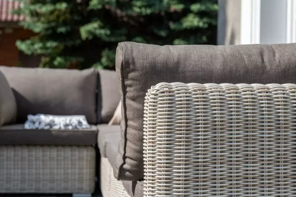 "Лунго" трансформирующаяся лаунж-зона из искусственного ротанга, цвет бежевый