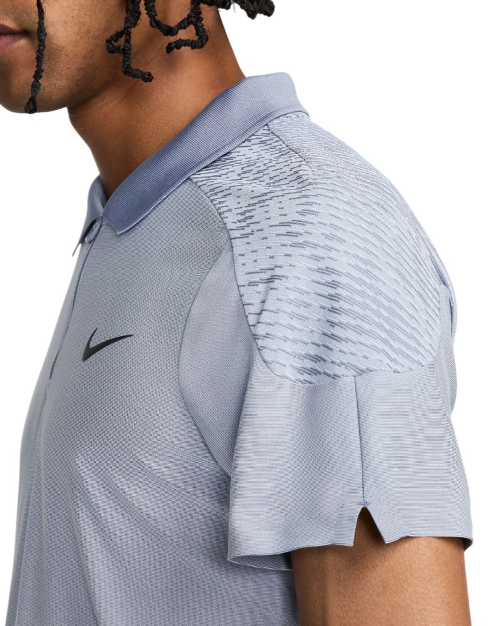 Мужское теннисное поло Nike Dri-Fit Adventage Slam RG Tennis Polo - light armory blue/ashen slate/black