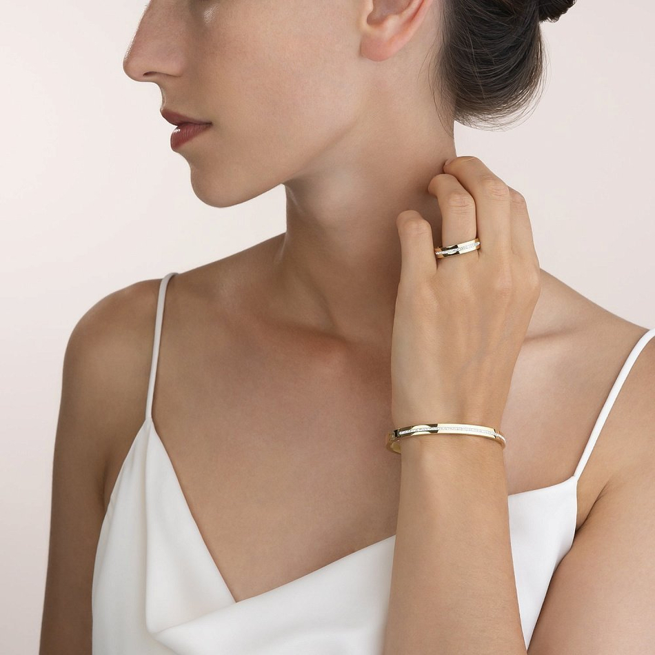 Кольцо Coeur de Lion Crystal 0226/40-1800 52 цвет золотой