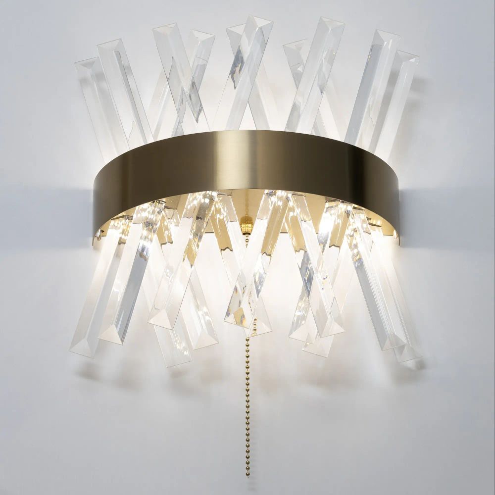 Citilux Ричард CL336313 LED Бра хрустальное с выключателем Бронза
