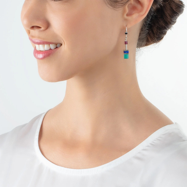 Серьги Coeur de Lion Turquoise-Purple 2838/20-0608