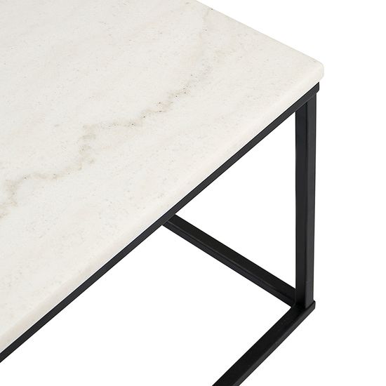 Столик журнальный mayen, 90х40 см, белый/черный