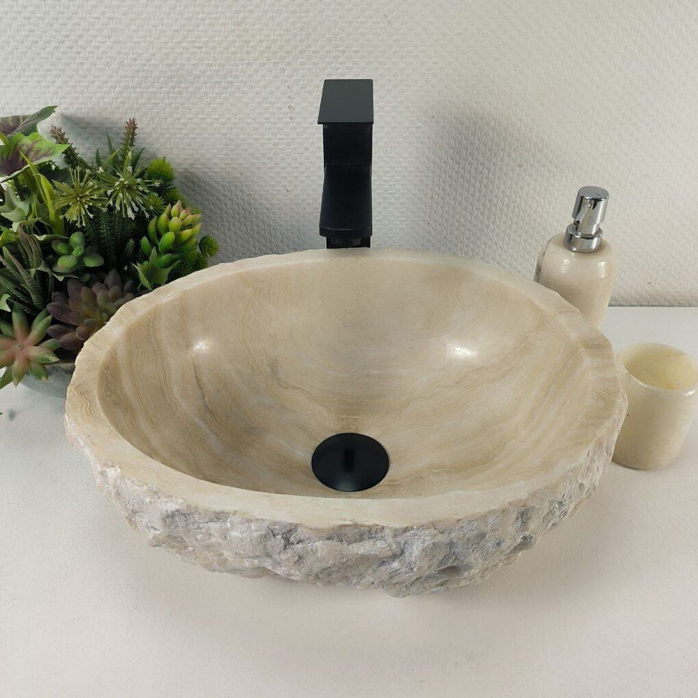 Каменная раковина из оникса Erozy White EO-04240 (42*31*15) 0212 из натурального камня