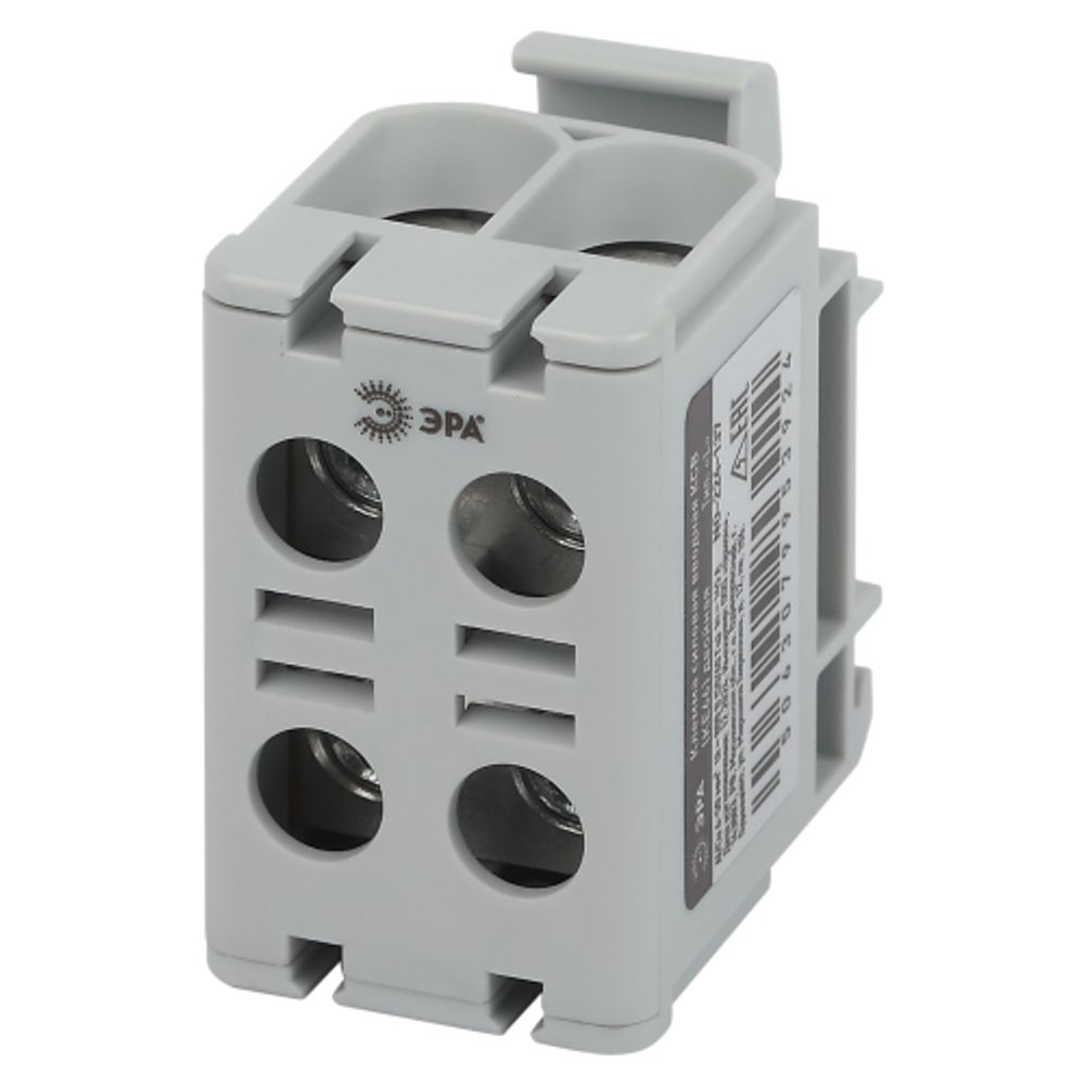 Клемма силовая вводная КСВ ЭРА NO-224-137 двойная KE66 6-50 мм2 серая L