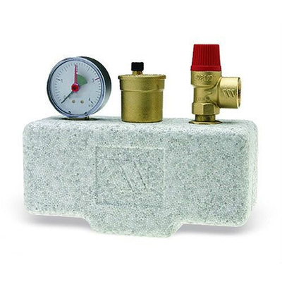 Группа безопасности котла STOUT - 1" (до 100 кВт, давление срабатывания 3 бар, в теплоизоляции)