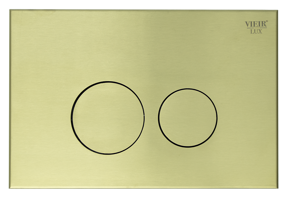 Кнопка МЕТАЛЛ для инсталляции с КРУГ. клав. (МАТ. ЗОЛОТО)  ViEiR  (50/1шт)