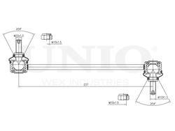 Стойка стабилизатора передняя UNIO SSP-50086