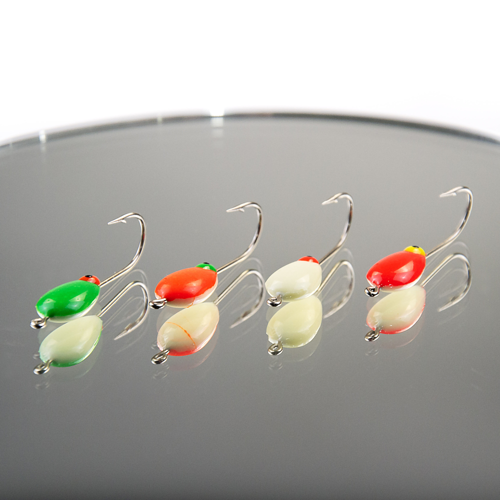 Мормышка фосфорная 106, №4 Long+,ABC (набор 32шт)