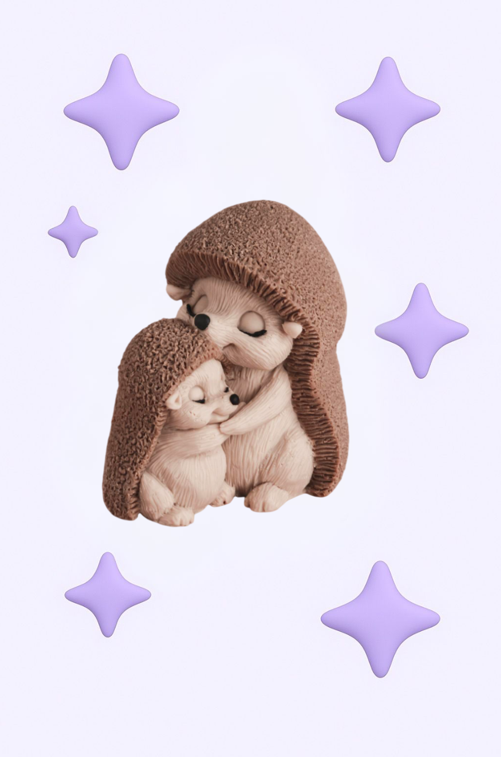 Шоколадная фигурка Ежик с мамой, 4,5*4,5*6,5см