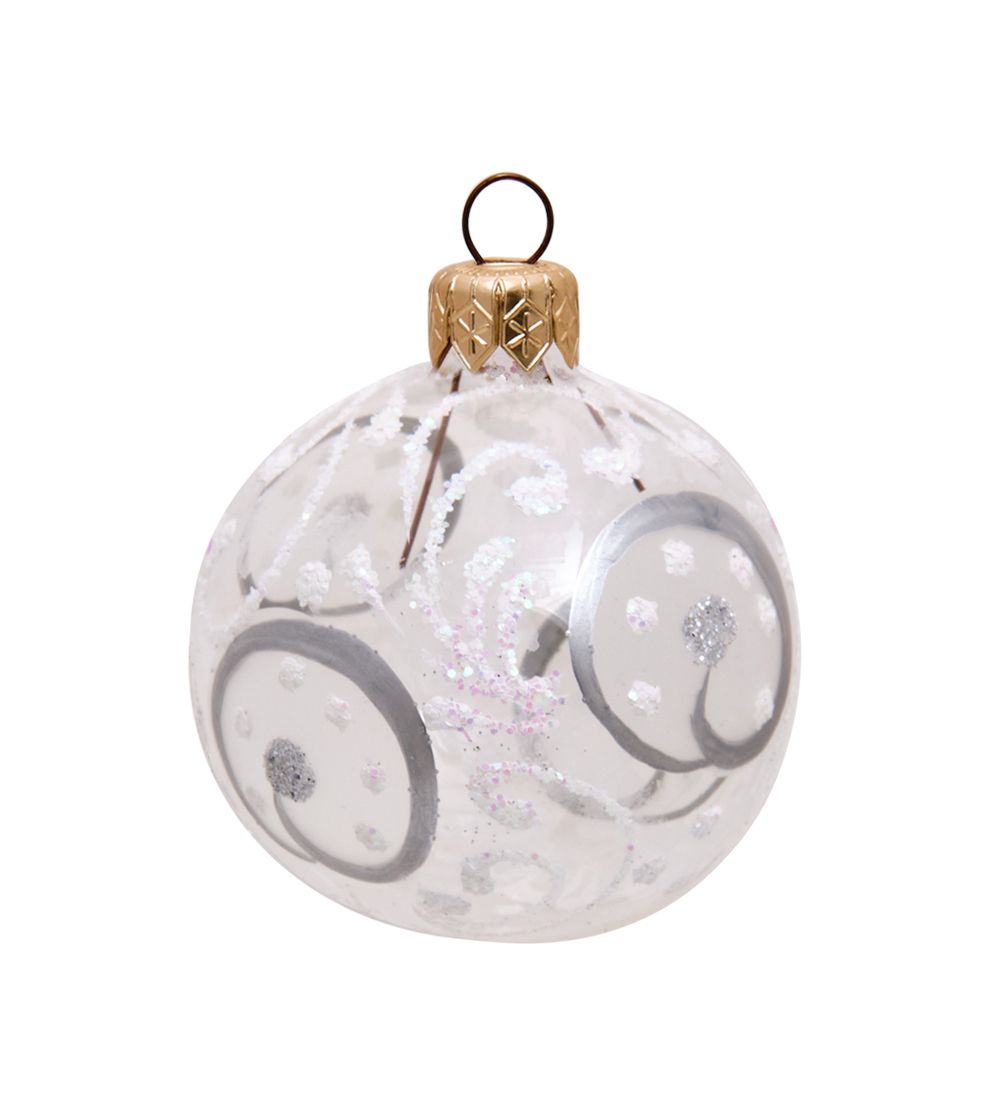 Элита НФШ-1254/4 Набор ел.украшений Шар 4шт «Снежный узор» 60 мм