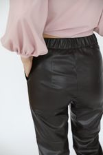 Брюки прямые из искусственной кожи, 1.05.028.19.635 Look Like Cat (Акция)