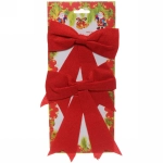 Бант на ёлку «Holiday» (набор 2 шт) 14*14 см,красный