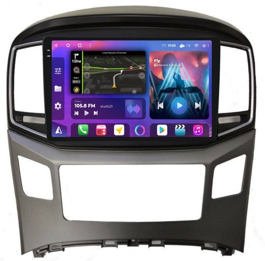 Магнитола для Hyundai H1 2015-2022 - FarCar XXL586M QLED+2K, Android 12, ТОП процессор, 8Гб+256Гб, CarPlay, 4G SIM-слот