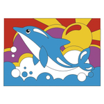 Картина по номерам 20*30см "Радостный дельфин" (на подрам.) (Lori)