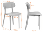 Стул JOLLY (mod. XRB-096-B2)  пластик, белый (white), 46 х 50,5 х 78 см