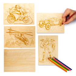 Доски для выжигания для мальчиков 5 шт. арт 03867 (ДК)