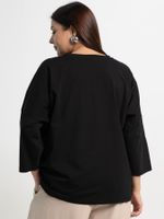 Блуза Ромашка (черная) Б15384-24М LT Collection