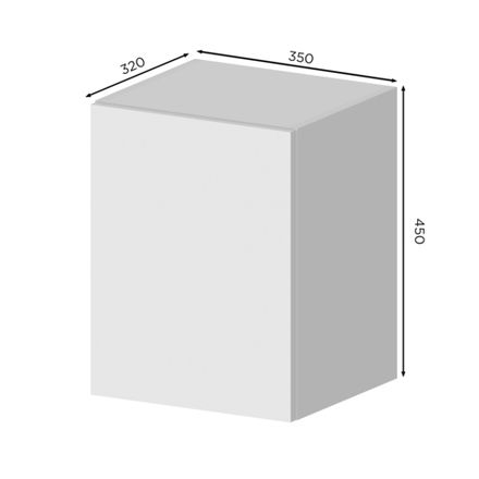 Кухня Модуль ГВ 350 горизонтальный высокий Графит / Тик