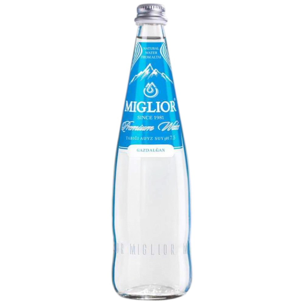 Вода Miglior газированная, Glass 0,75 л.