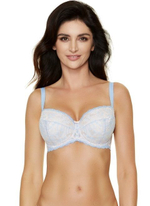 Бюстгальтер-балконет Manila (Размер: 80C) (Цвет: белый с голубым)