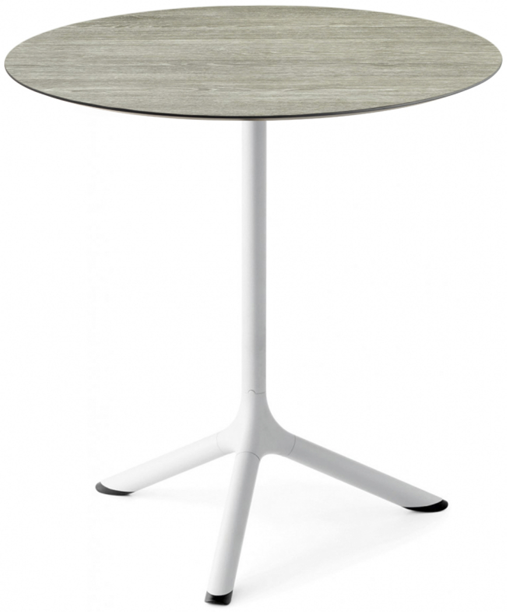 Стол ламинированный обеденный Scab Design Tripe, белый, состаренный серый дуб