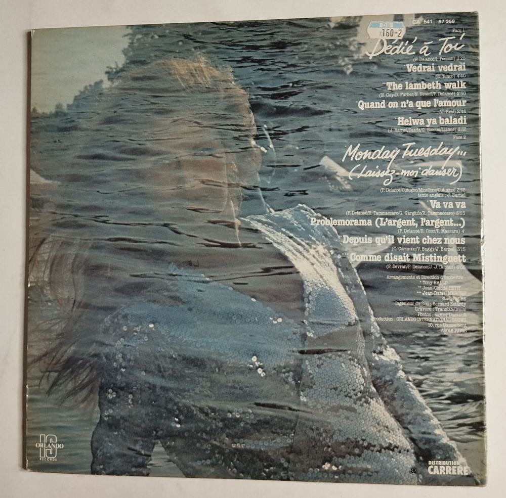 Винтажная виниловая пластинка LP Dalida Dedie A Toi Monday Tuesday (France 1979)