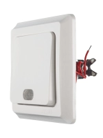 1-клавишный выключатель NE-AD с подсветкой, 10А, 250В, Aras, Белый, 93-110-01I