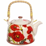 Чайник заварочный керамический 700мл с ситом «Маки»