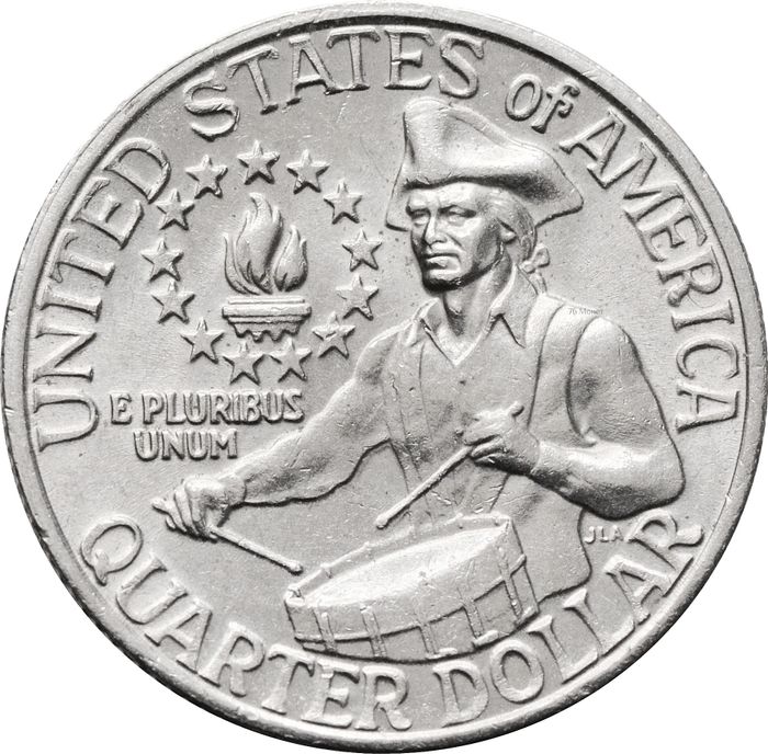 25 центов (квотер) 1976 США «200 лет независимости США»