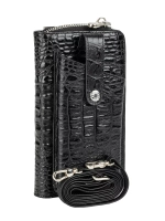 Кошелек на плечо кожаный с ремешком