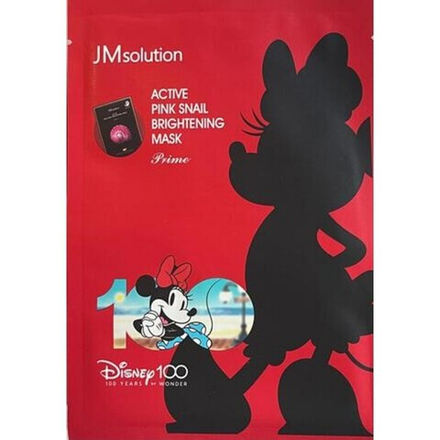 JM SOLUTION  Маска для лица осветляющая с муцином улитки Mask Disney Active Pink Snail Brightening Prime 30 мл.