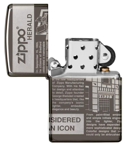 Зажигалка Black Ice® Newsprint Design ZIPPO 49049